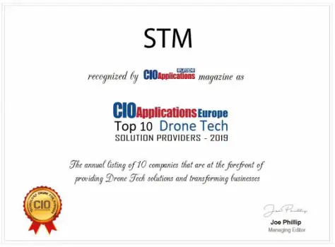 CIO Applications Europe 'Top 10 Drone Tech. Solutions Provider' Listesinde yer aldık. 