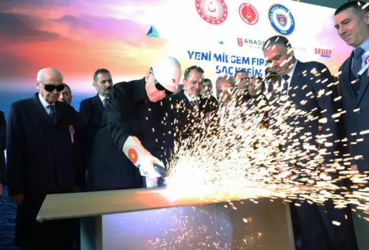 Three MİLGEM ISTIF (I) Class Steel Cutting Ceremony Was Held